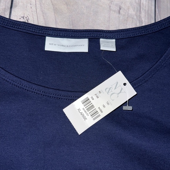 New York & Company Colorblock Fit And Flare Cotton Dress size XL NWT - Picture 8 of 9